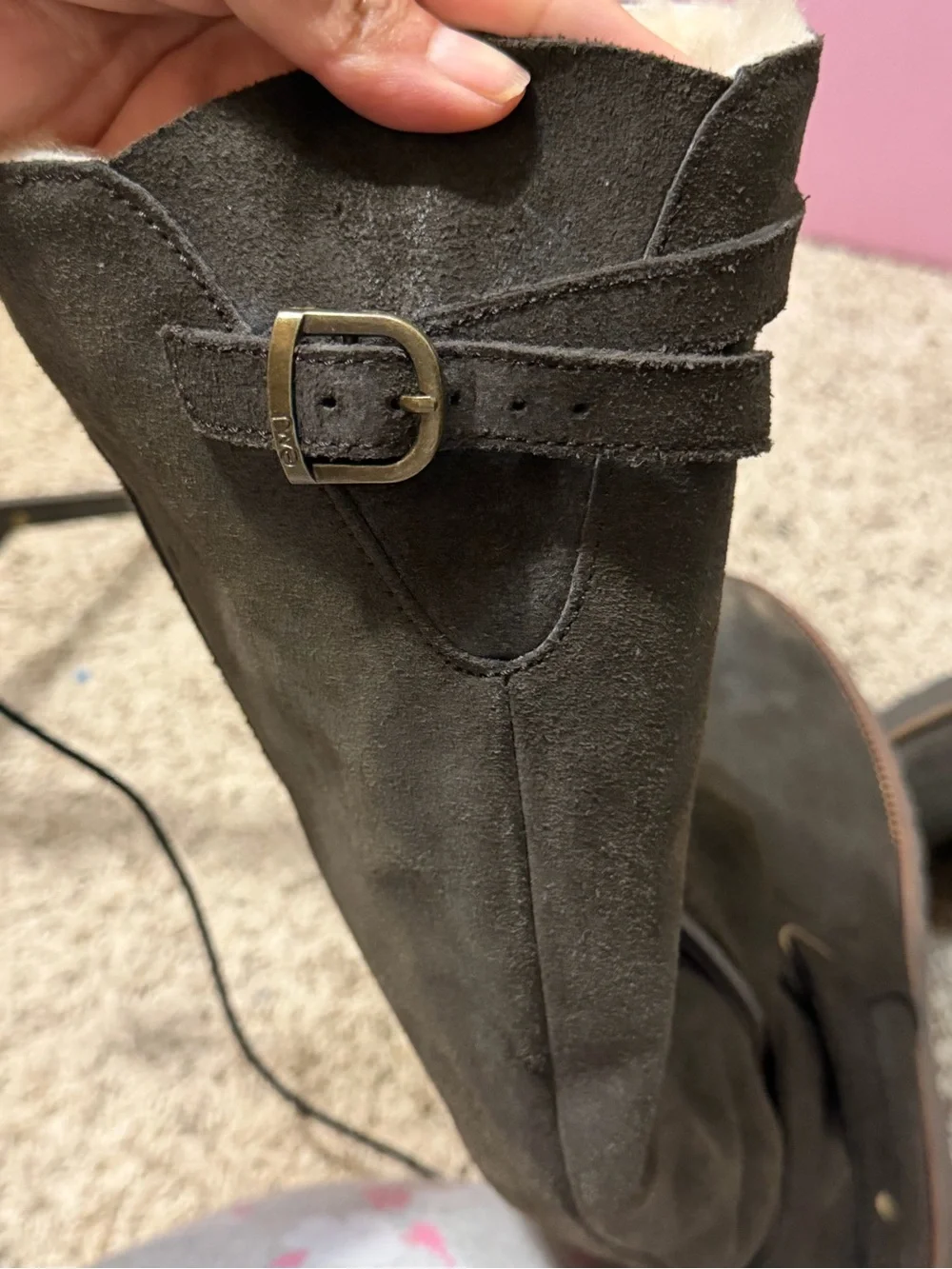 Emu Tall Shearling-Lined Winter Boots in Dark Gray